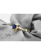 Ring Sapphire 14K Yellow gold Vintage craft vrc004y